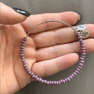 purple beaded alex and ani bracelet